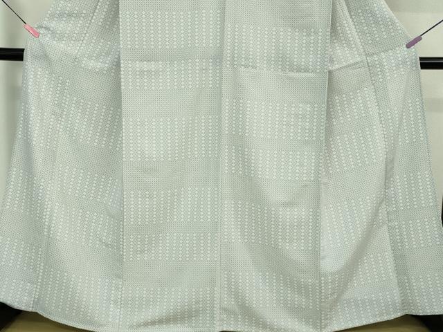 平和屋着物▽極上 森英恵・HANAE MORI 小紋 単衣 菱横段文 やまと誂製 洗える着物 逸品 未使用 DZAB0607kh5