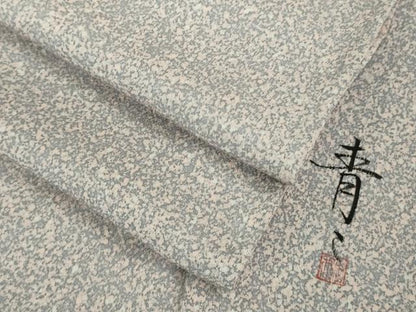 平和屋着物■極上　京友禅の第一人者　松井青々　小紋　単衣　たたき染め　逸品　未使用　DZAB0608kh5