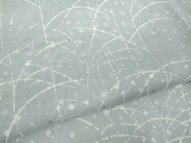 平和屋着物＊極上 夏物 訪問着 紗 芒 スモークブルー色地 逸品 DZAB0612kh5