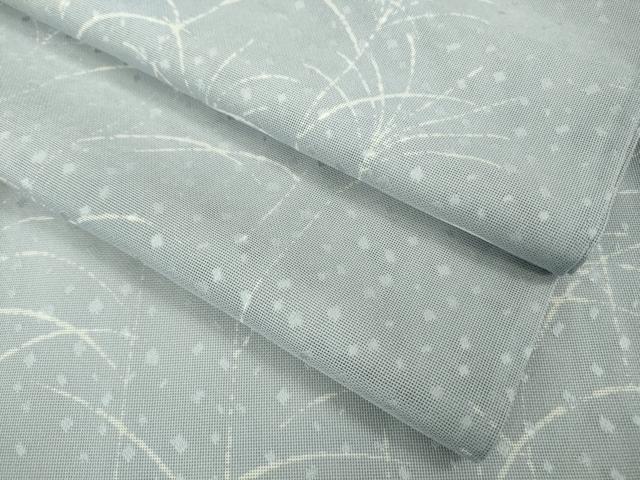 平和屋着物＊極上 夏物 訪問着 紗 芒 スモークブルー色地 逸品 DZAB0612kh5