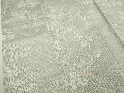 平和屋着物▽極上 本場大島紬 白大島 単衣 100亀甲 蔦の葉文 逸品 未使用 DZAB0615kh5