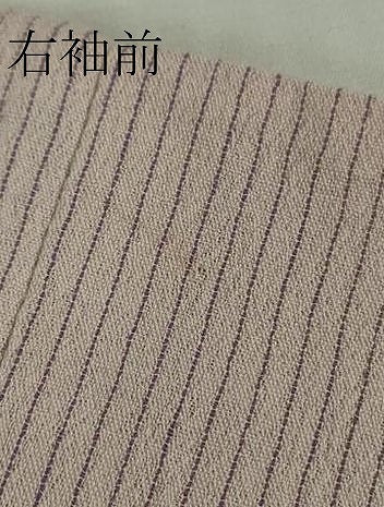 平和屋着物▽極上 お召 単衣 片身替わり 縞 綿 逸品 DZAB0617kh5