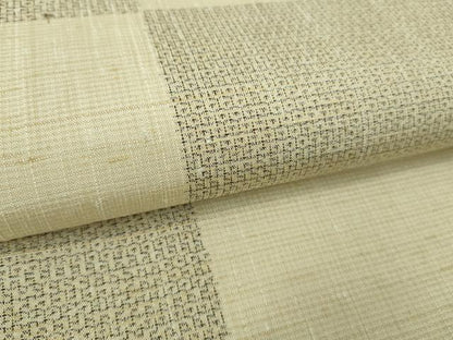 平和屋着物▽極上 結城紬 単衣 100亀甲 市松文様 逸品 DZAB0620kh5