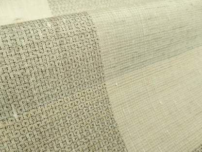 平和屋着物▽極上 結城紬 単衣 100亀甲 市松文様 逸品 DZAB0620kh5