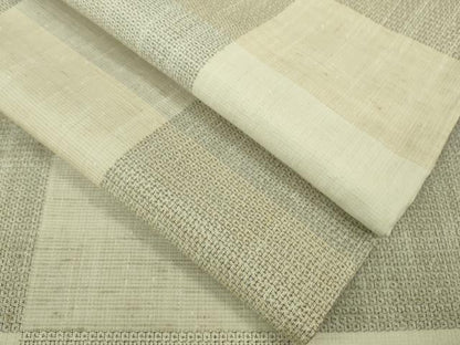 平和屋着物▽極上 結城紬 単衣 100亀甲 市松文様 逸品 DZAB0620kh5