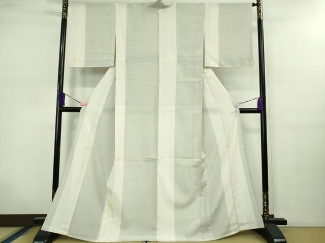 平和屋本店▽極上 本塩沢 単衣 110亀甲 間道 逸品 未使用 DZAB0621kh5
