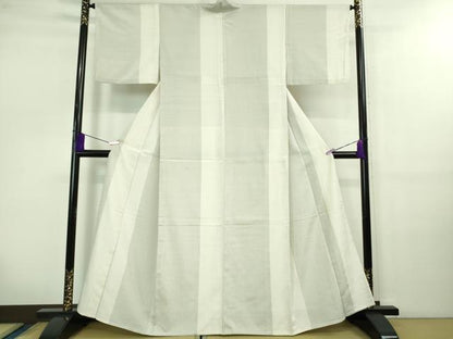 平和屋着物▽極上 本塩沢 単衣 110亀甲 間道 逸品 DZAB0622kh5