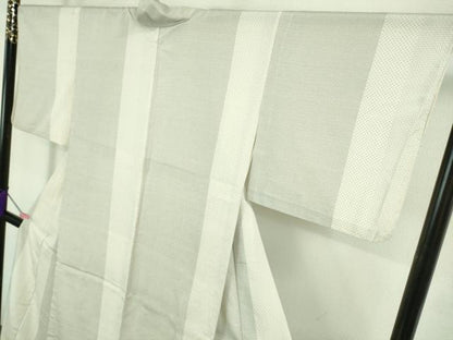 平和屋着物▽極上 本塩沢 単衣 110亀甲 間道 逸品 DZAB0622kh5
