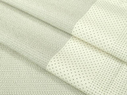 平和屋着物▽極上 本塩沢 単衣 110亀甲 間道 逸品 DZAB0622kh5