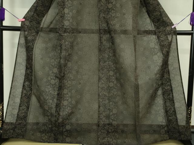 平和屋着物■極上　夏物　本場大島紬　夏大島　草花文　逸品　DZAB0623kh5