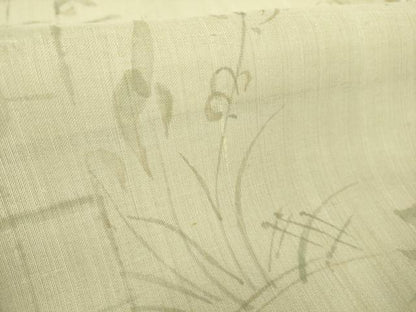 平和屋着物＊極上 夏物 絹芭蕉 紗紬 手描き 草花 逸品 DZAB0625kh5