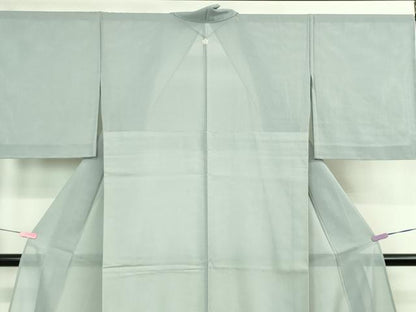 平和屋着物＊極上　夏物　色無地　縦絽　ライトブルー色　逸品　未使用　DZAB0626kh5