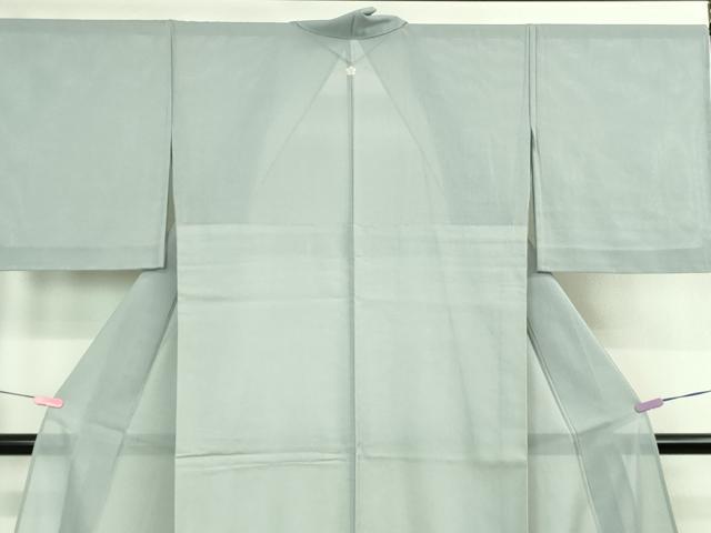 平和屋着物＊極上　夏物　色無地　縦絽　ライトブルー色　逸品　未使用　DZAB0626kh5