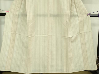平和屋着物∴極上 夏物 阿波しじら織 浴衣 間道 綿麻 逸品 DZAB0630kh5