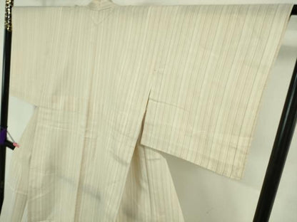 平和屋着物∴極上 夏物 阿波しじら織 浴衣 間道 綿麻 逸品 DZAB0630kh5