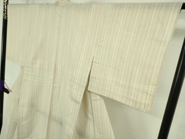 平和屋着物∴極上 夏物 阿波しじら織 浴衣 間道 綿麻 逸品 DZAB0630kh5