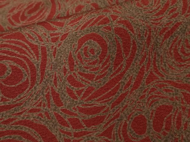 平和屋本店■希少　着物デザイナー　紫藤尚世　訪問着　片身替わり　鬼しぼ縮緬　逸品　DZAB0635kh5