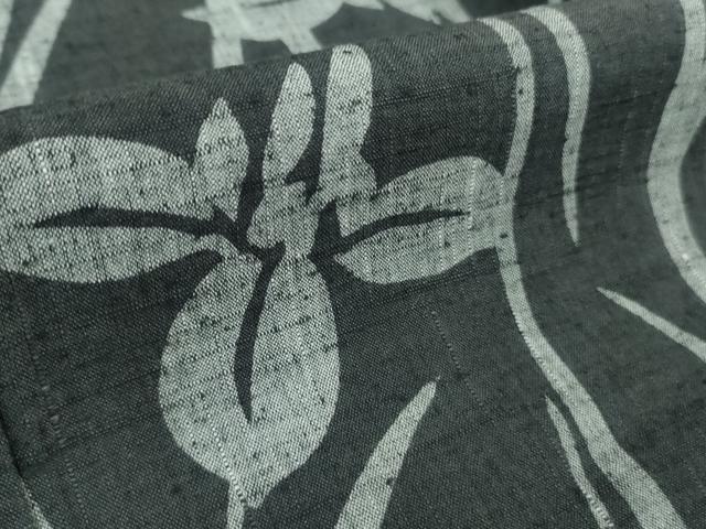平和屋着物∴極上 夏物 竺仙 浴衣 綿 杜若 褐色地 伊勢丹扱い 逸品 DZAB0642kh5