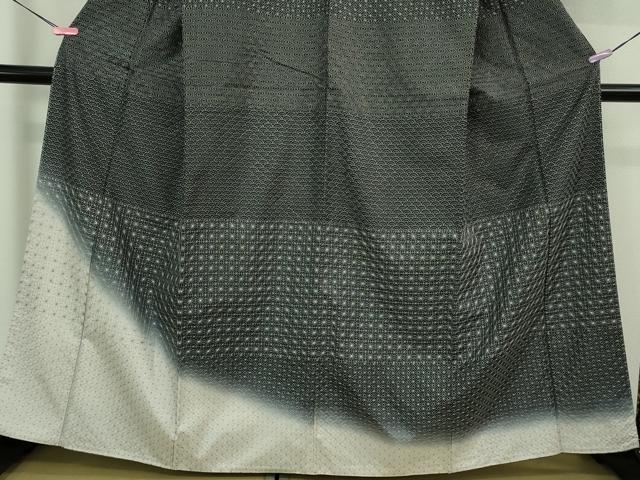 平和屋本店■極上　訪問着　紬地　刺し子　総刺繍　名物裂　逸品　未使用　DZAB0647kh5