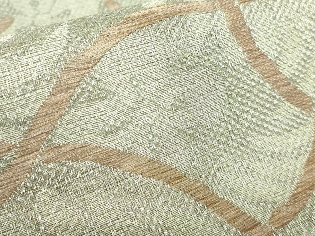 平和屋着物＊極上 夏物 西陣 御帯処 岡慶謹製 六通柄袋帯 唐織 花鳥文 プラチナ 広幅 金銀糸 逸品 DZAB0651kh5