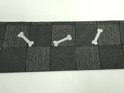 平和屋着物●極上 九寸名古屋帯 ビーグル 黒地 逸品 新品 DZAB0724kh5