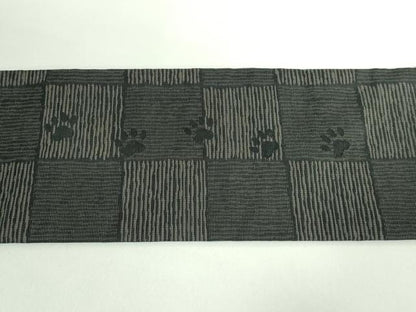 平和屋着物●極上 九寸名古屋帯 ビーグル 黒地 逸品 新品 DZAB0724kh5