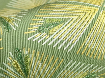 平和屋本店●希少　人間国宝　福田喜重　刺繍　塩瀬　九寸名古屋帯　菱松文　金糸　逸品　DZAB0726kh5