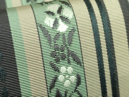 平和屋着物●極上 本場筑前博多織 八寸名古屋帯 花唐草間道 逸品 DZAB0733kh5