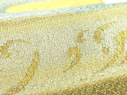 平和屋本店■極上　西陣　川島織物　爪掻き本綴れ　八寸名古屋帯　松　金銀糸　逸品　DZAB0734kh5