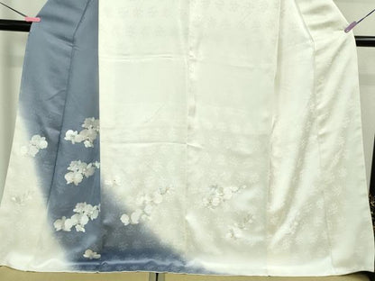平和屋本店■極上　訪問着　総刺繍　胡蝶蘭　暈し染め　金糸　逸品　未使用　DZAB0753kh5