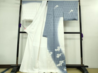 平和屋本店■極上　訪問着　総刺繍　胡蝶蘭　暈し染め　金糸　逸品　未使用　DZAB0753kh5