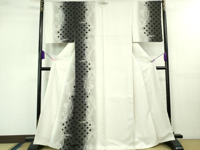 平和屋本店■極上　IKKI流　斉藤一騎　京都の名門ブランド　銀花仙　訪問着　ドット　レース　暈し染め　銀彩　逸品　DZAB0762kh5