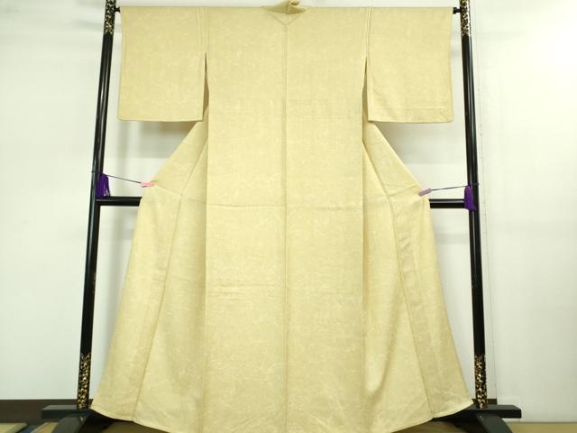 平和屋着物▽極上 小紋 単衣 氷割文 蒸栗色地 逸品 DZAB0767kh5