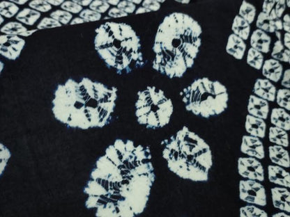 平和屋着物∴極上 夏物 浴衣 有松鳴海絞り 花斜線文 綿 逸品 DZAB0771kh5