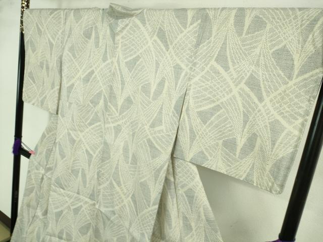 平和屋本店■極上　本場結城紬　重要無形文化財　100亀甲　抽象文様　逸品　未使用　DZAB0801kh5