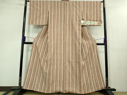 平和屋本店■極上　本場結城紬　重要無形文化財　奥順謹製　80亀甲　飛び亀甲柄　間道　証紙付き　逸品　DZAB0802kh5