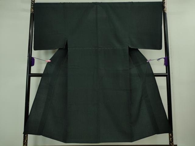 平和屋本店▽極上 男性 白鷹お召 単衣 蚊絣 濃紺地 逸品 未使用 DZAB0810kh5