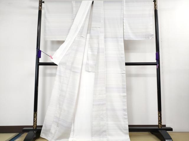 平和屋本店■極上　夏物　薩摩花織　紬　花織瑠璃ぼかし　大迫織物謹製　証紙付き　逸品　新品　DZAB0817kh5