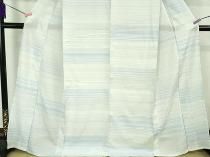 平和屋本店■極上　夏物　薩摩花織　紬　花織瑠璃ぼかし　大迫織物謹製　証紙付き　逸品　新品　DZAB0818kh5