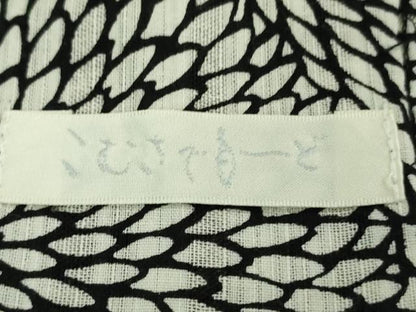 平和屋着物∴極上 夏物 こむさでもーど・COMME CA DU MODE 浴衣 貉菊 黒地 綿 逸品 DZAB0828kh5