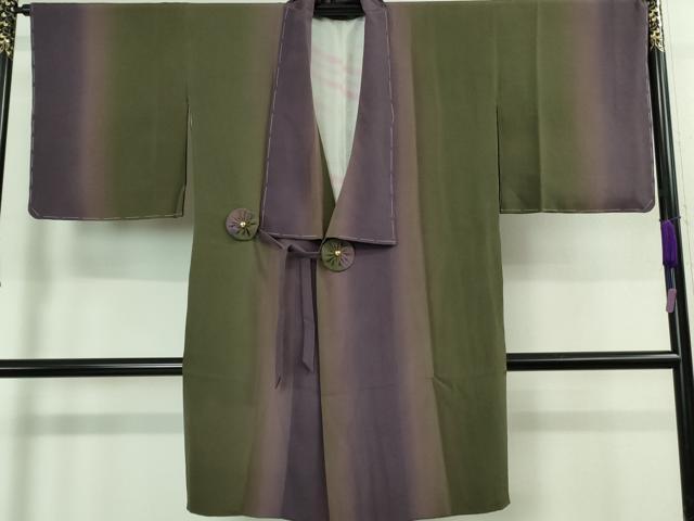 平和屋着物■極上　道中着　四季彩コート　ロング丈　荒谷千風　暈し染め　反端付き　逸品　未使用　DZAB0840kh5 平和屋着物＃極上 道中着 四季彩コート ロング丈 荒谷千風 暈し