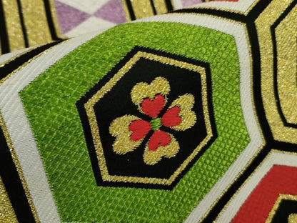 平和屋本店■極上　創業460年・千總　七五三　女の子　7歳　祝着・帯セット　駒刺繍　吉祥花文　赤色　金彩　逸品　DZAB0847kh5