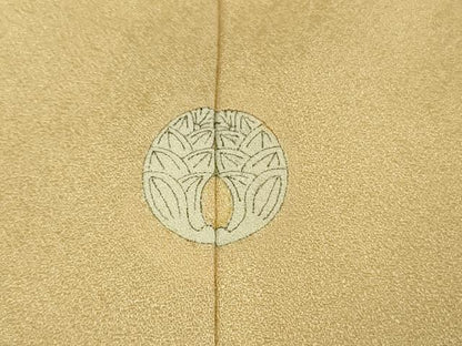 平和屋本店■極上　野口真造　大彦二代目　江戸染繍友禅　色留袖　刺繍　竹垣花文　浅黄色地　金糸　逸品　DZAB0866kh5