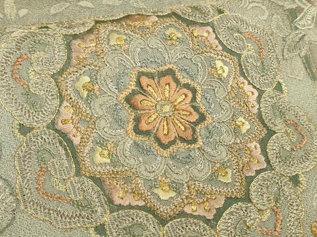 平和屋本店■極上　訪問着　総刺繍　鳳凰双鳥花文　金銀糸　逸品　DZAB0867kh5