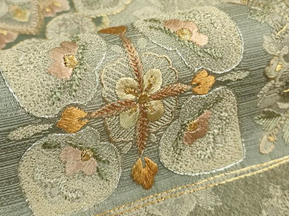 平和屋本店■極上　訪問着　総刺繍　鳳凰双鳥花文　金銀糸　逸品　DZAB0867kh5