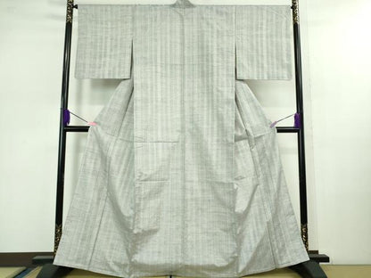 平和屋本店■極上　1897年創業　名門岡野　本場筑前博多織　千年工房　黒田紬　単衣　献上　証紙付き　逸品　DZAB0875kh5