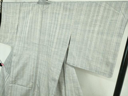 平和屋本店■極上　1897年創業　名門岡野　本場筑前博多織　千年工房　黒田紬　単衣　献上　証紙付き　逸品　DZAB0875kh5