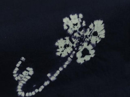 平和屋着物■極上　夏物　浴衣　有松鳴海絞り　団扇　うちわ　紺色地　綿　逸品　DZAB0880kh5