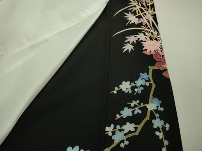 平和屋本店■極上　本加賀友禅作家　矢田博　黒留袖　花束文　逸品　DZAB0894kh5