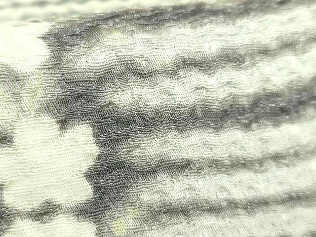 平和屋着物●極上 十日町 名門 滝泰謹製 太鼓柄袋帯 相良刺繍 おぼろ染 舞花文 金銀糸 逸品 DZAB0950kh5